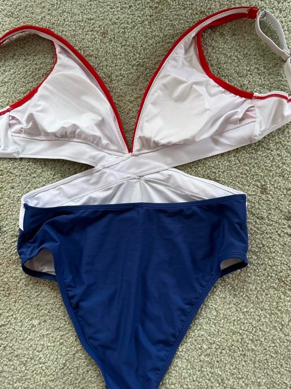 Cupshe Red, White & Navy One-Piece Swimsuit - Picture 2 of 2